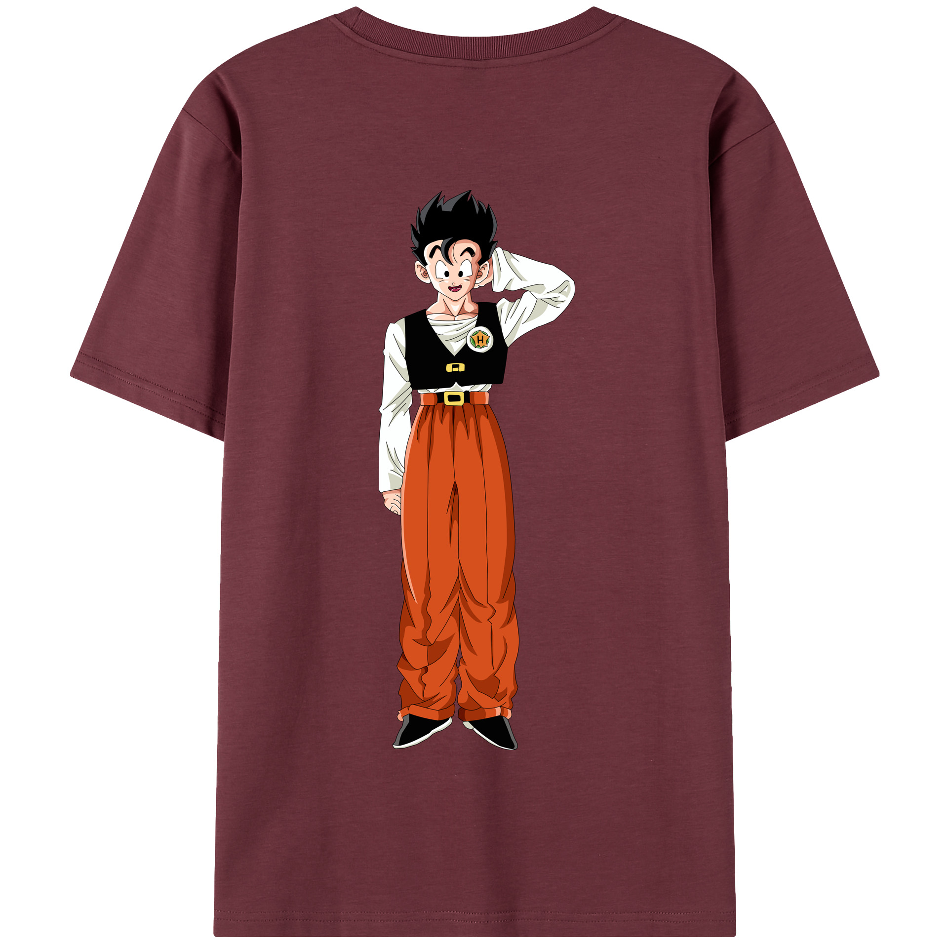（画像用） ドラゴンボール 孫 悟飯（そんごはん）DRAGON BALL Son Gohan 綿100％半袖Tシャツ（背面プリント）
